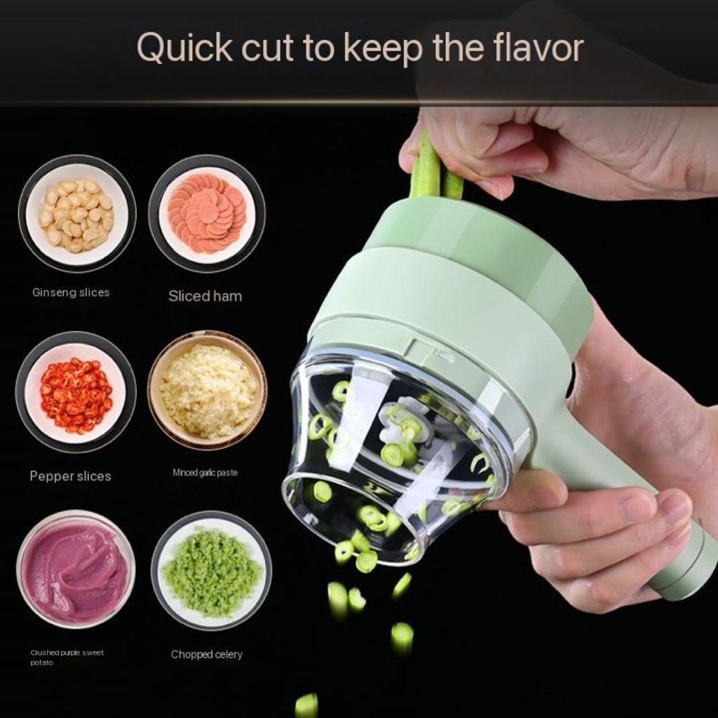 4 in 1 Rechargeable Handheld Hammer Vegetable Cutter Set