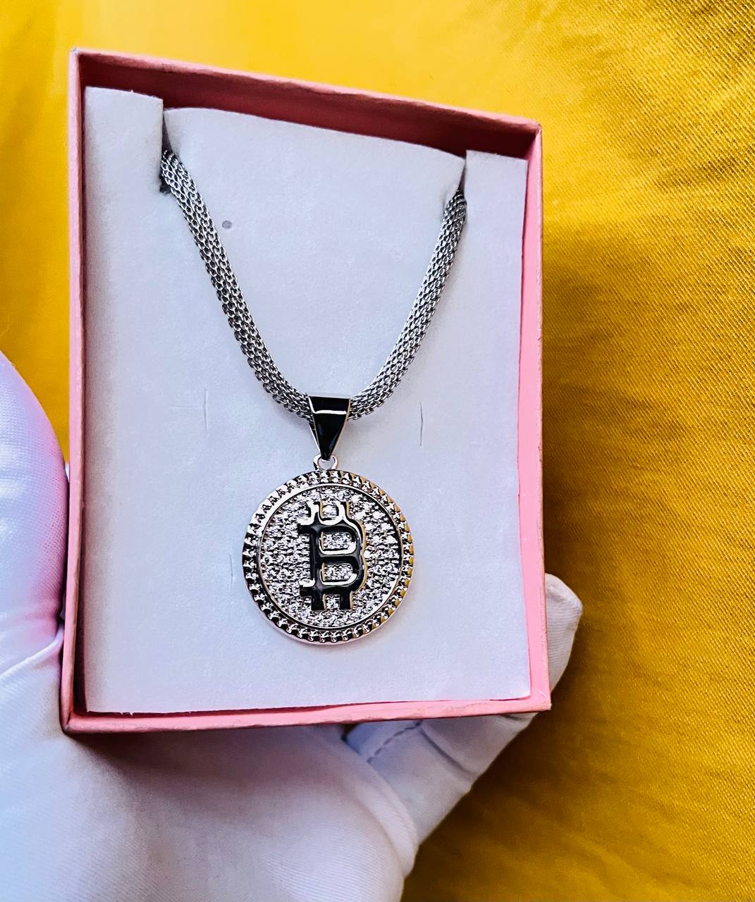 bitcoin diamond necklace