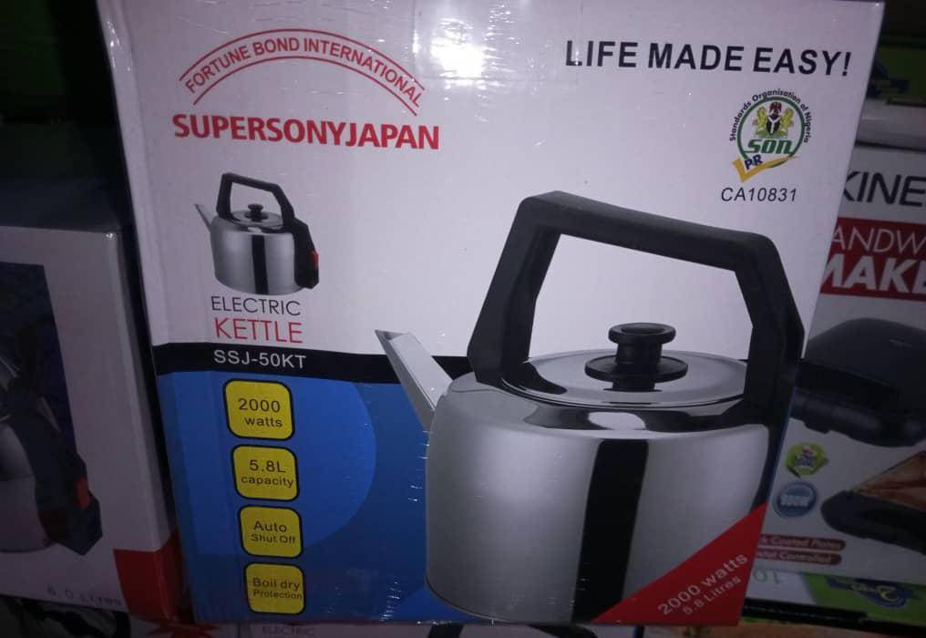 Supersonyjapan 5.8L Automatic Electric Kettle 2000watts