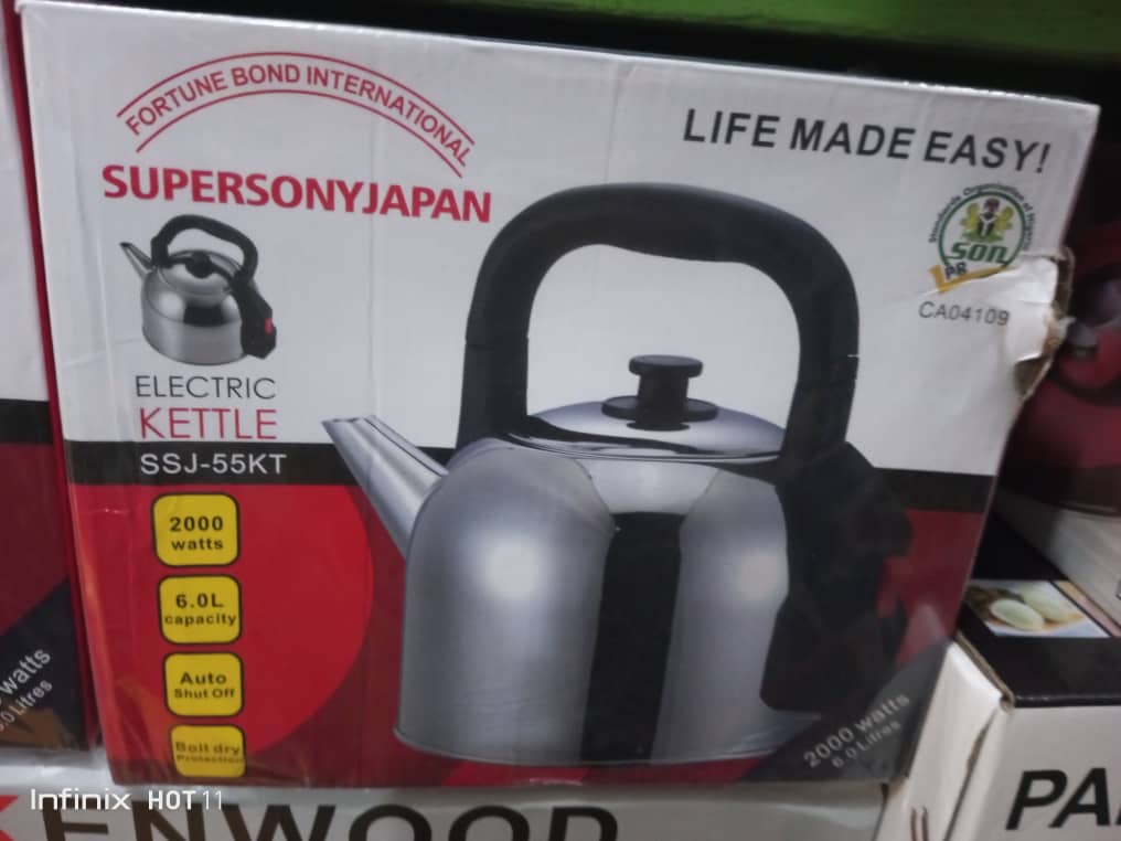 SupersonyJapan 6.0L Automatic Electric Kettle-2000 watts