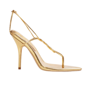 Gold Stiletto Ladies Heels Sandal