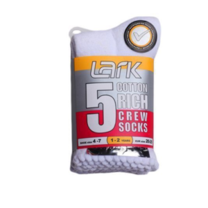 Lark 5 Cotton Rich School Socks